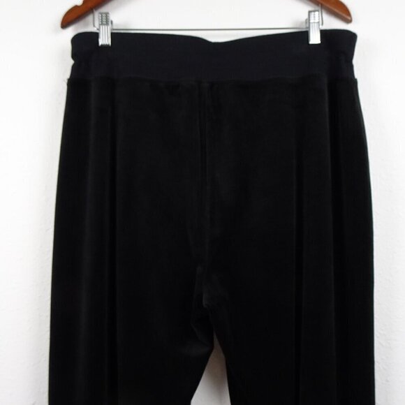 Calvin Klein Velour Pants Women's Plus Size 0X Black Pull On Elastic Waist - Picture 6 of 11